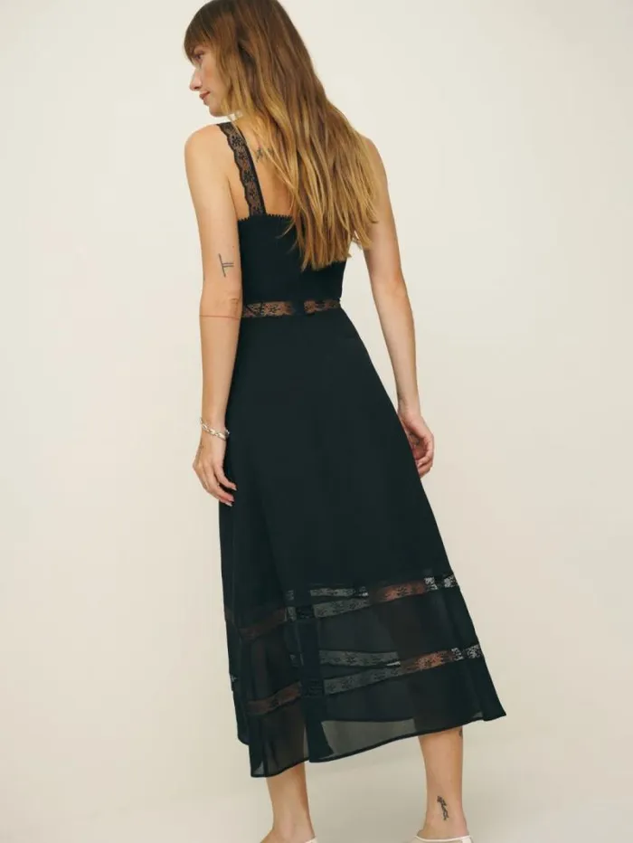 The Reformation Wynton Dress Black 8211 Clothing