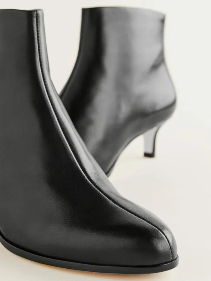 The Reformation Xyla Ankle Boot Black Leather 8211 Shoes