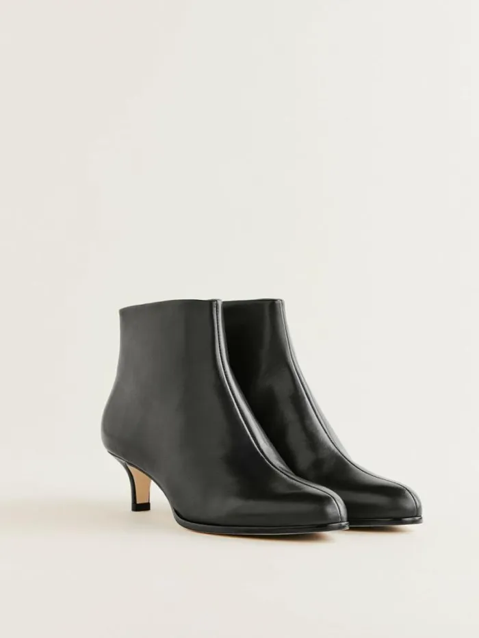 The Reformation Xyla Ankle Boot Black Leather 8211 Shoes