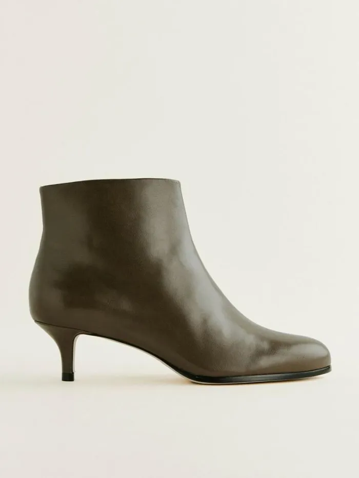 The Reformation Xyla Ankle Boot Truffle Leather 8211 Shoes