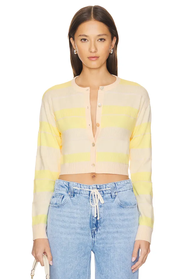 Tiago Cardigan Yellow Multi Women Lovers and Friends Sweaters and Knits
