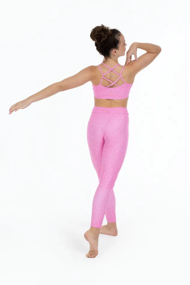 Tights Bloch X Flo Active Full Length Legging Pink Terazzo 8211 Bloch Children Tights Bloch X Flo Active Full Length Legging Pink Terazzo 8211 Bloch Children