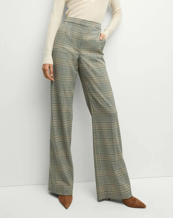 Tonelli Plaid Pant Ecruandgreen Multi Women Veronica Beard Pants Tonelli Plaid Pant Ecruandgreen Multi Women Veronica Beard Pants