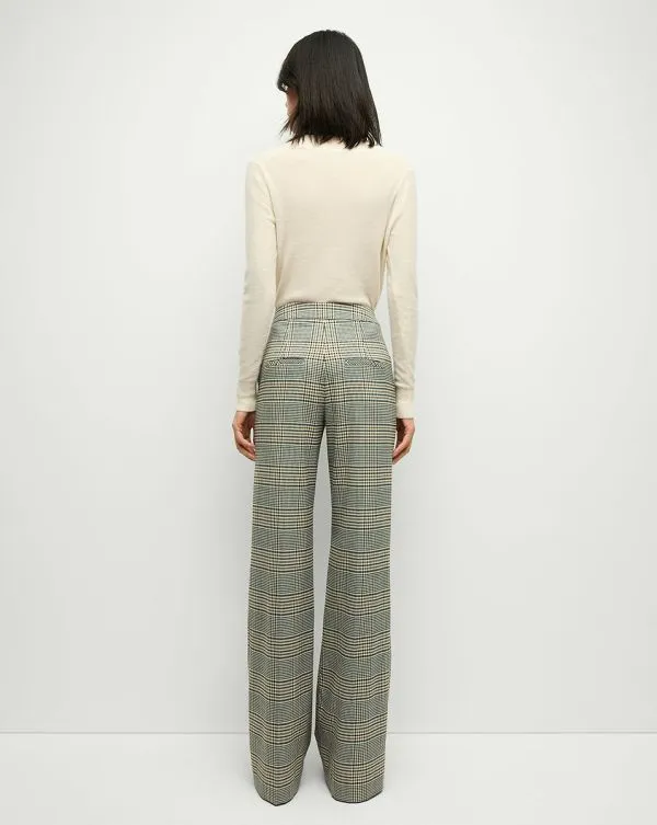 Tonelli Plaid Pant Ecruandgreen Multi Women Veronica Beard Pants Tonelli Plaid Pant Ecruandgreen Multi Women Veronica Beard Pants