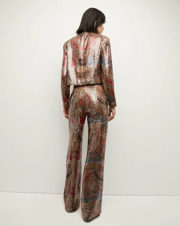 Tonelli Sequin Pant Red Multi Women Veronica Beard Pants Tonelli Sequin Pant Red Multi Women Veronica Beard Pants
