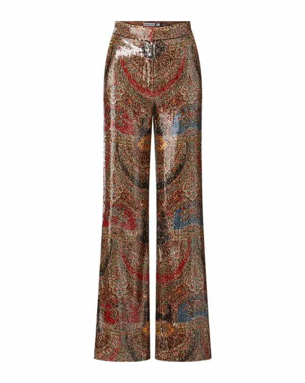 Tonelli Sequin Pant Red Multi Women Veronica Beard Pants Tonelli Sequin Pant Red Multi Women Veronica Beard Pants