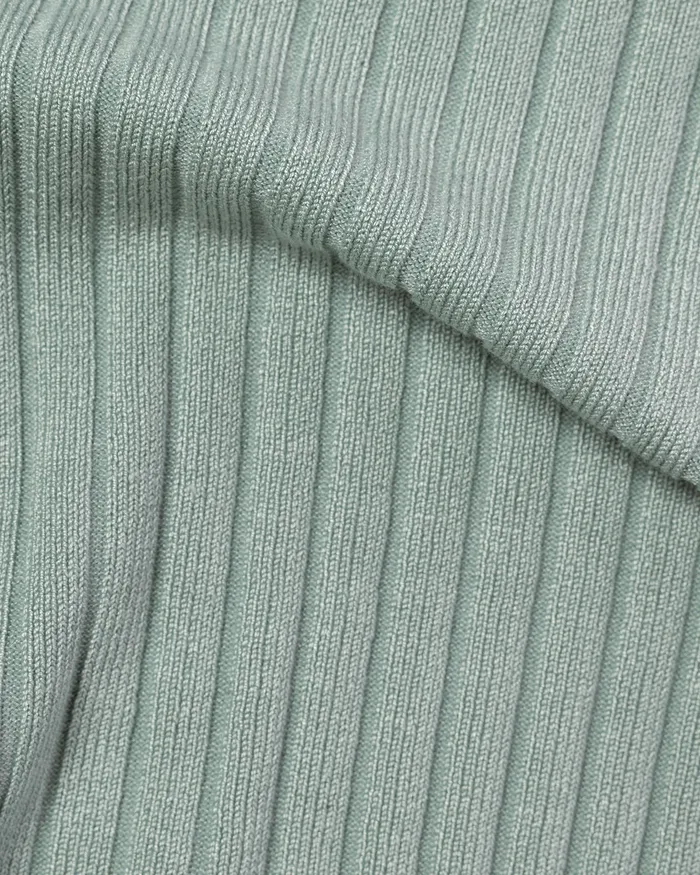 Tops Adult Rib Lounge Funnel Neck Sage Rib Bloch
