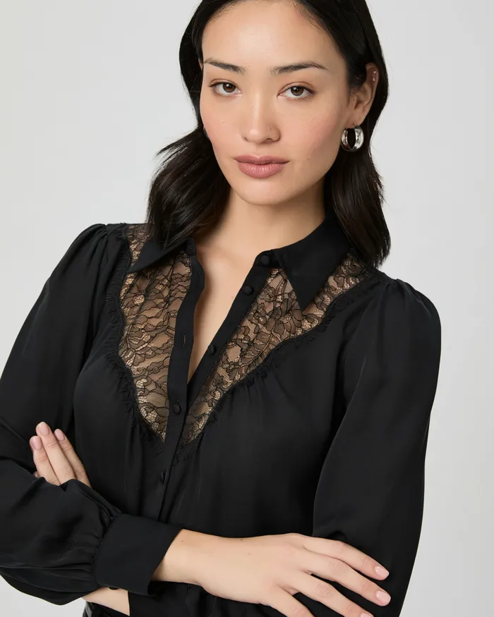 Tops and Blouses Women Clairette Blouse 8211 Black Silk PAIGE Tops and Blouses Women Clairette Blouse 8211 Black Silk PAIGE