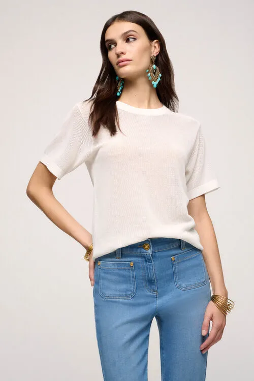 Tops and TShirts Luisa Spagnoli Women Curriculum Curriculum Cream