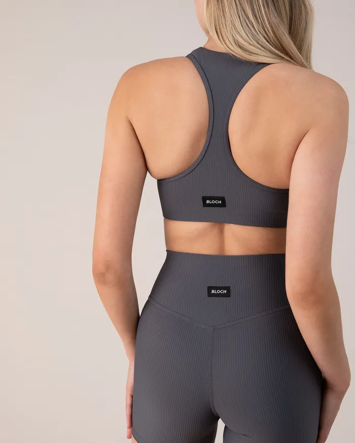 Tops Blochrib Racerback Bra Anthracite Bloch Adult