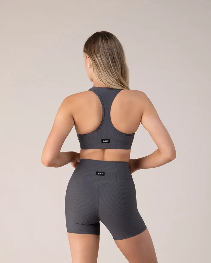 Tops Blochrib Racerback Bra Anthracite Bloch Adult Tops Blochrib Racerback Bra Anthracite Bloch Adult