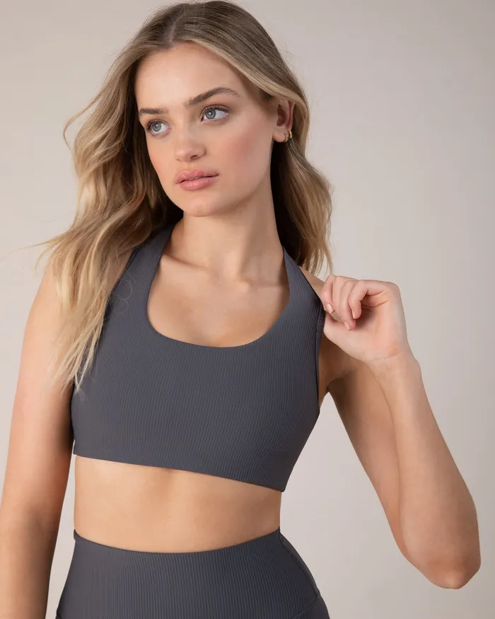 Tops Blochrib Racerback Bra Anthracite Bloch Adult Tops Blochrib Racerback Bra Anthracite Bloch Adult