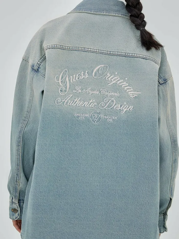 Tops GUESS Women GUESS Originals Authentic Denim Shirt Go Tinted Light Wash Tops GUESS Women GUESS Originals Authentic Denim Shirt Go Tinted Light Wash