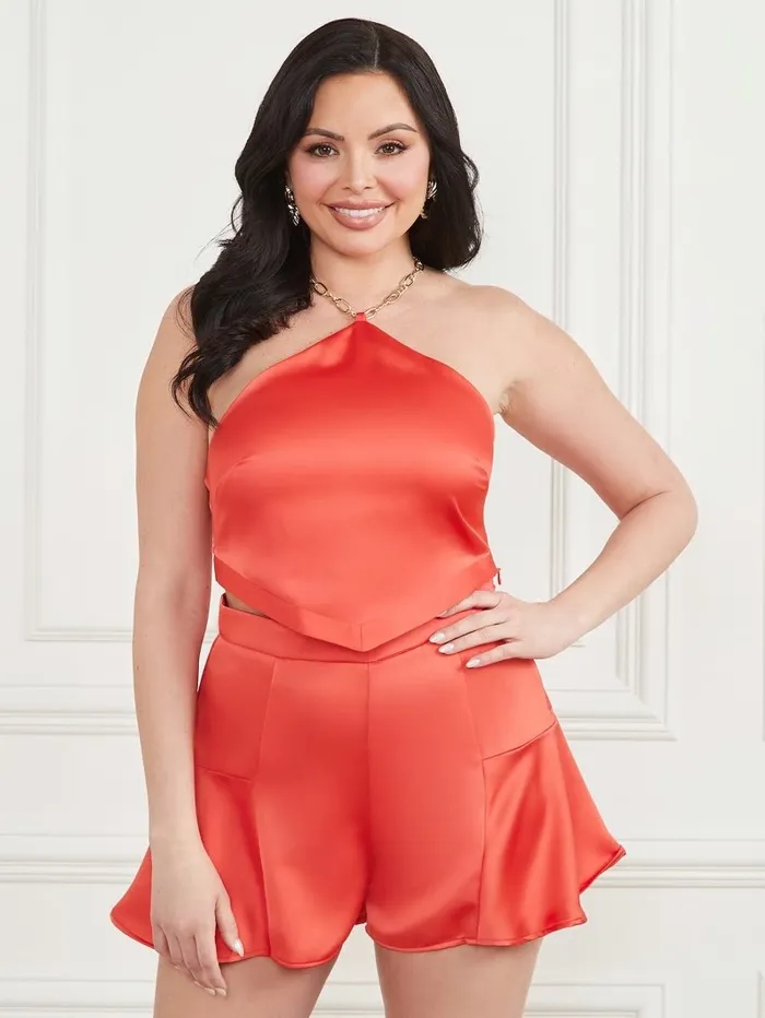 Tops GUESS Women Gypset Scarf Top Vivacious Coral