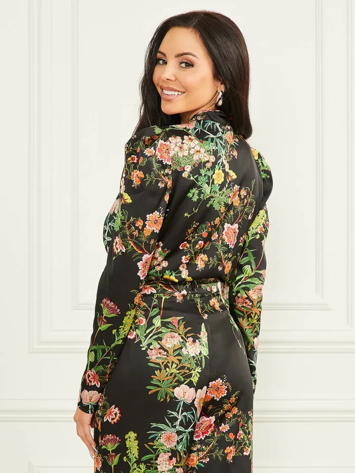 Tops GUESS Women Regina Printed Bodysuit Black Beauty Print Tops GUESS Women Regina Printed Bodysuit Black Beauty Print