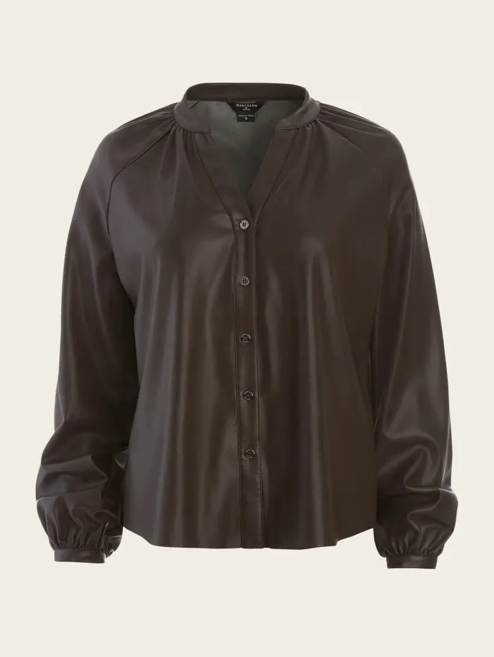 Tops Women GUESS Foxton Blouse Dark Roast