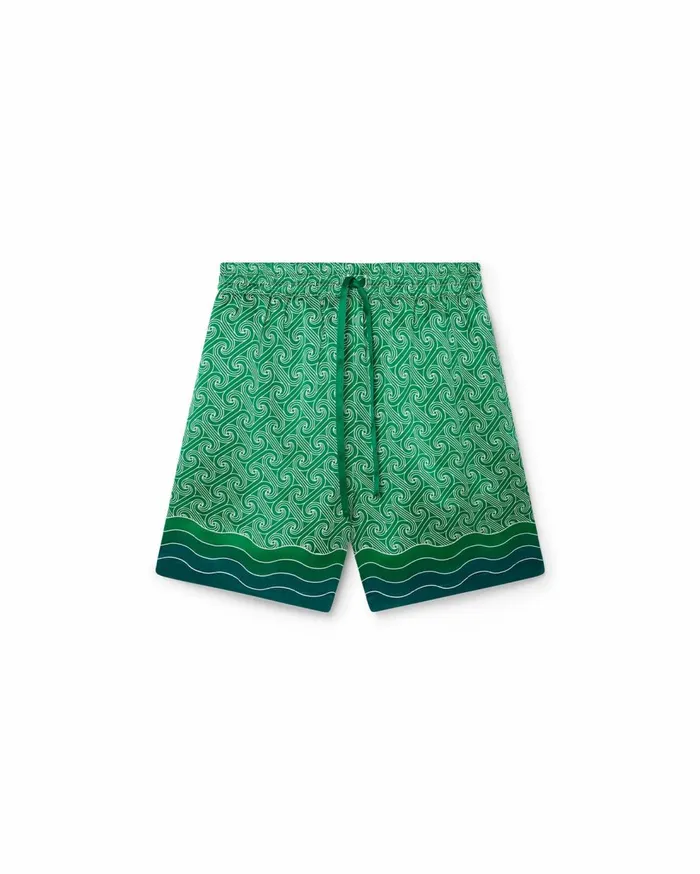 Trousers and Shorts Men Casablanca Paris Column Monogram Silk Shorts