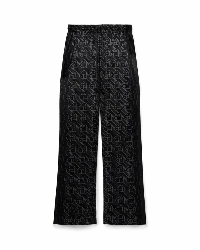 Trousers and Shorts Men Casablanca Paris Heart Monogram Pyjama Silk Trousers