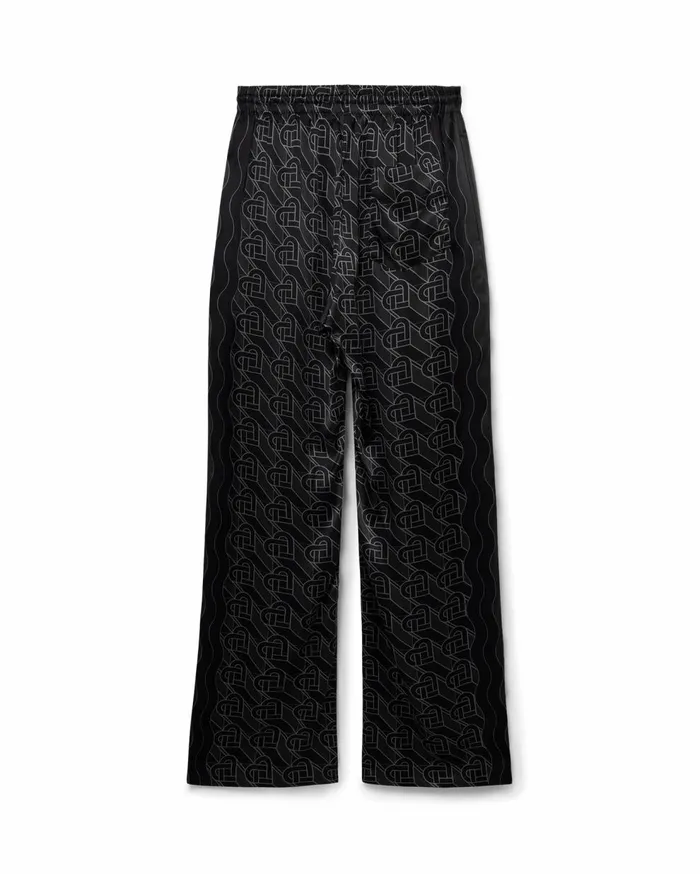 Trousers and Shorts Men Casablanca Paris Heart Monogram Pyjama Silk Trousers