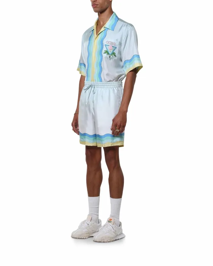 Trousers and Shorts Men Casablanca Paris Memphis Icon Silk Shorts