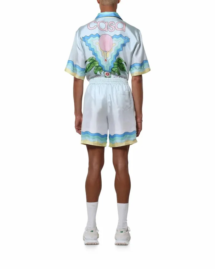 Trousers and Shorts Men Casablanca Paris Memphis Icon Silk Shorts