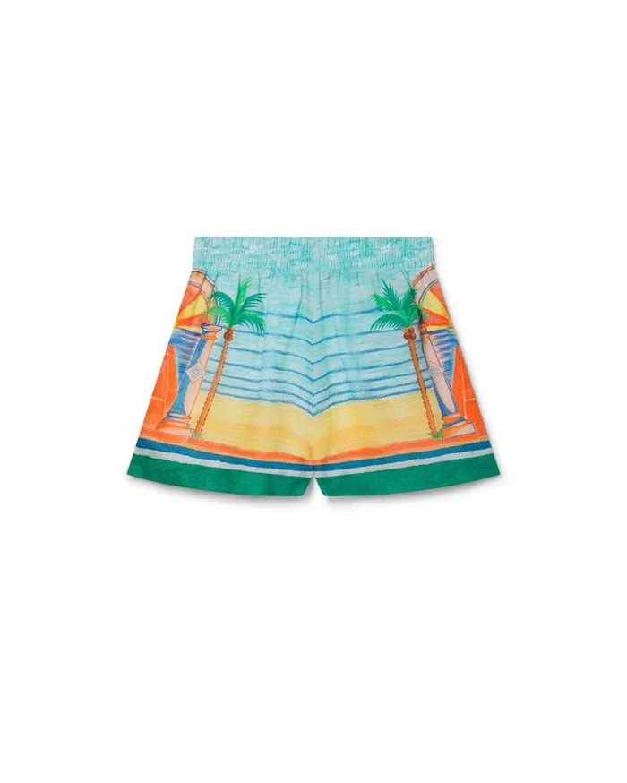 Trousers and Shorts Women Casablanca Paris Day Of Victory Linen Shorts