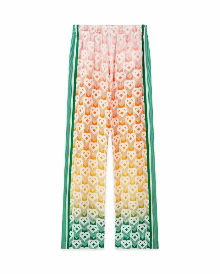 Trousers and Shorts Women Casablanca Paris Gradient Heart Monogram Wide Leg Trousers