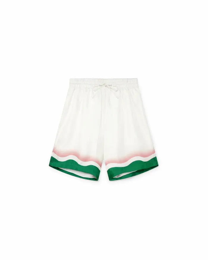 Trousers and Shorts Women Casablanca Paris Le Jeu De Ping Pong Silk Shorts