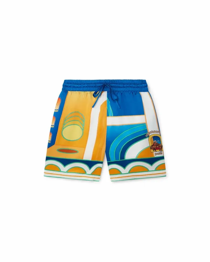 Trousers and Shorts Women Casablanca Paris Paysage Silk Shorts