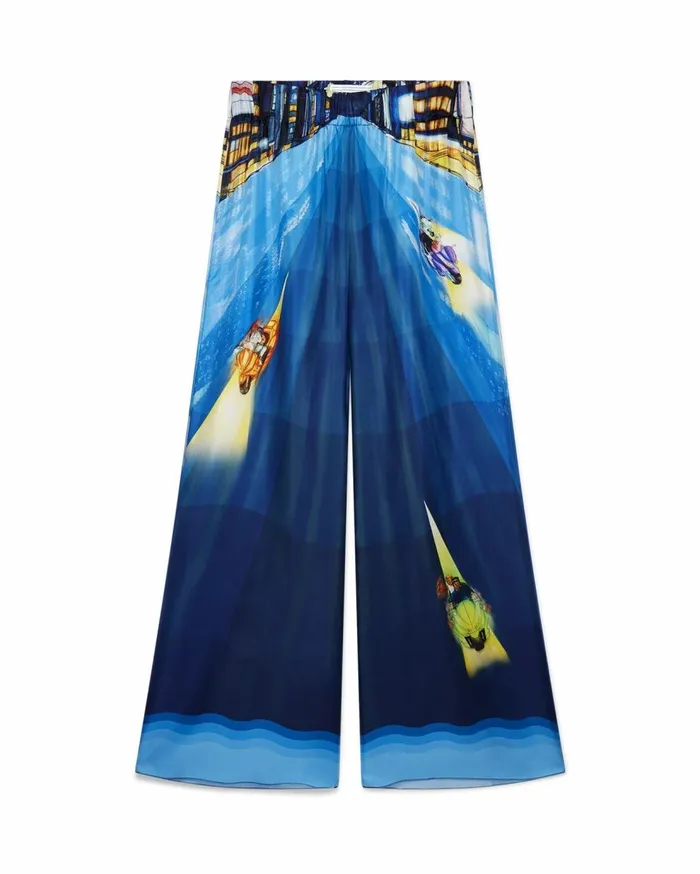 Trousers and Shorts Women Casablanca Paris Tokyo Nights Silk Trousers