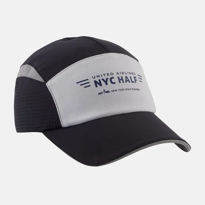 United Half 5 Panel Laser Run Hat BLACK Hats New Balance MenWomen