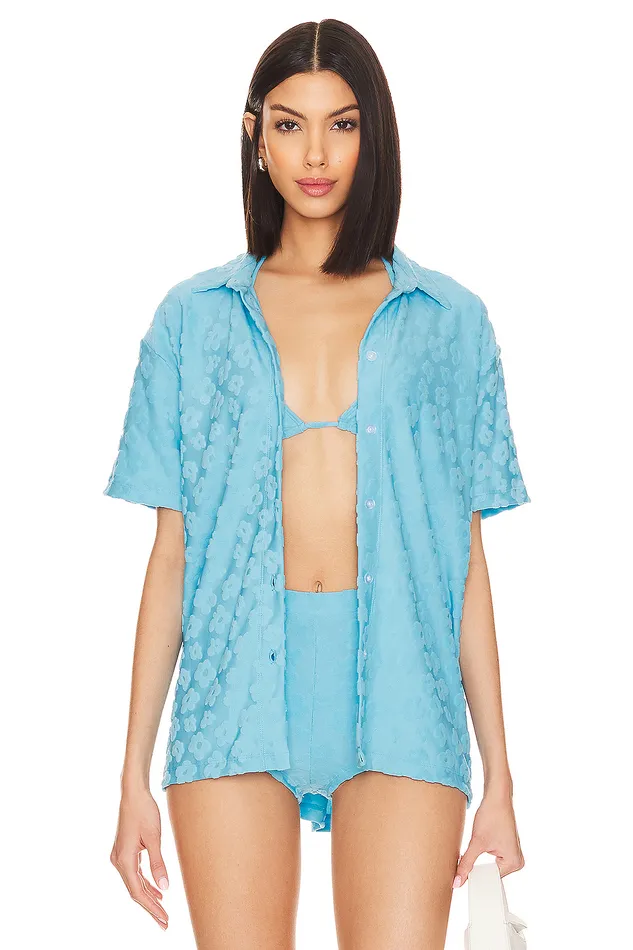 Vacation Blues Shirt Aqua Blue Women Lovers and Friends Tops