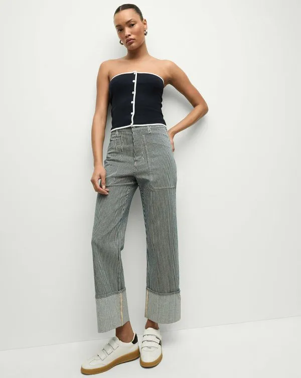 Valley Knit Top Navy Women Veronica Beard Tops Valley Knit Top Navy Women Veronica Beard Tops