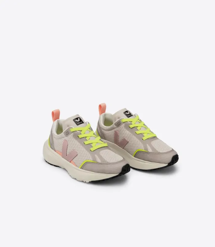 VEJA CANARY ELASTIC LACES ALVEOMESH NATURAL BABE Kids Canary