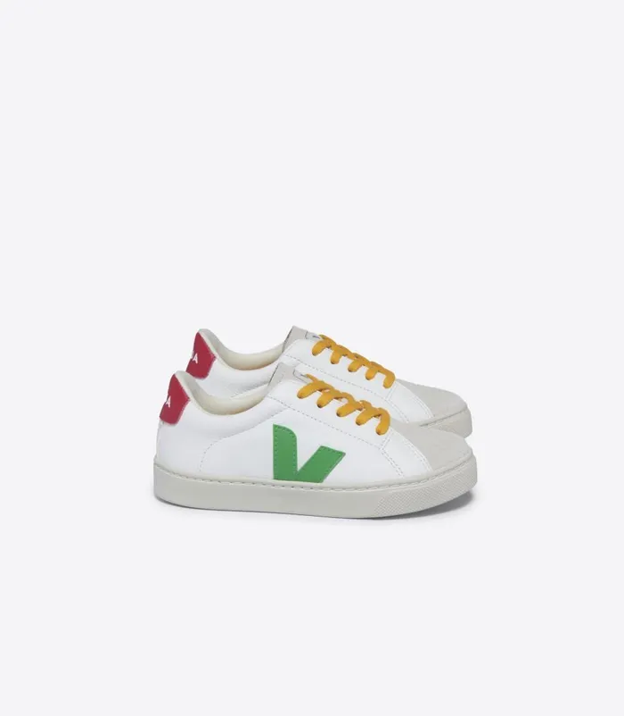 VEJA ESPLAR LACES CHROMEFREE LEATHER WHITE LEAF PEKIN Kids Esplar
