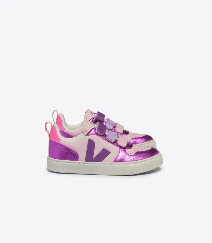 VEJA V10 CHROMEFREE LEATHER PETALE MULTICO COSMOS Kids V10