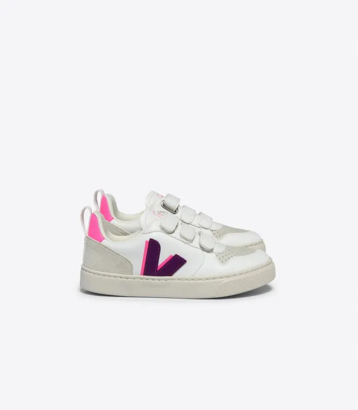 VEJA V10 CWL WHITE MAGENTA SARI Kids Vegan