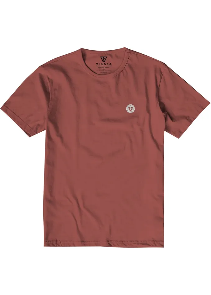 Vissla Raditude Organic Tee Rusty Red Men Premium Tees Vissla Raditude Organic Tee Rusty Red Men Premium Tees