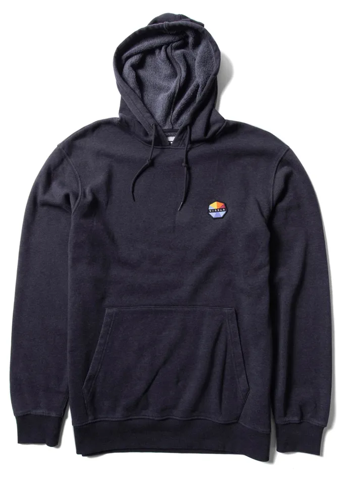 Vissla Solid Sets Eco Po Hoodie Black Heather Men Fleece and Hoodies