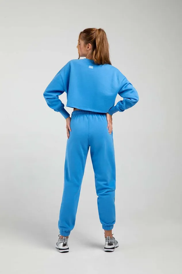 Warmups Bloch Adult OffDuty High Waist Joggers Azure Blue