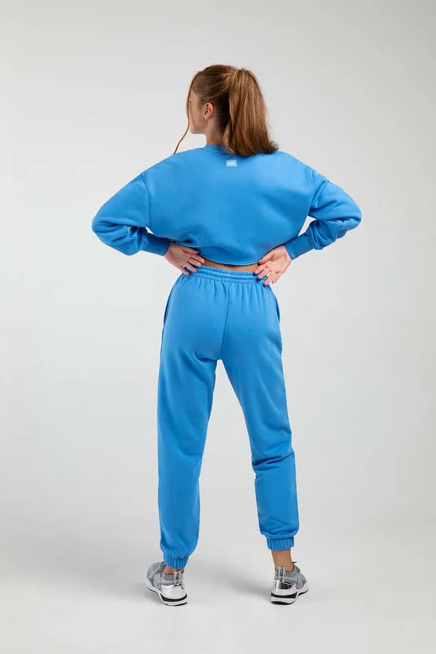 Warmups Bloch Adult OffDuty High Waist Joggers Azure Blue