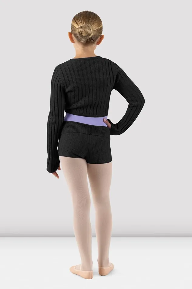 Warmups Bloch Children Girls Lily Knit Shorts Black Warmups Bloch Children Girls Lily Knit Shorts Black