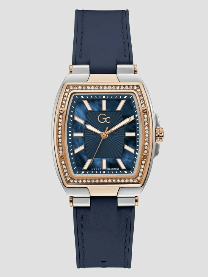 Watches Gc Petite Square GoldTone Analog Watch Rose Gold GUESS Women