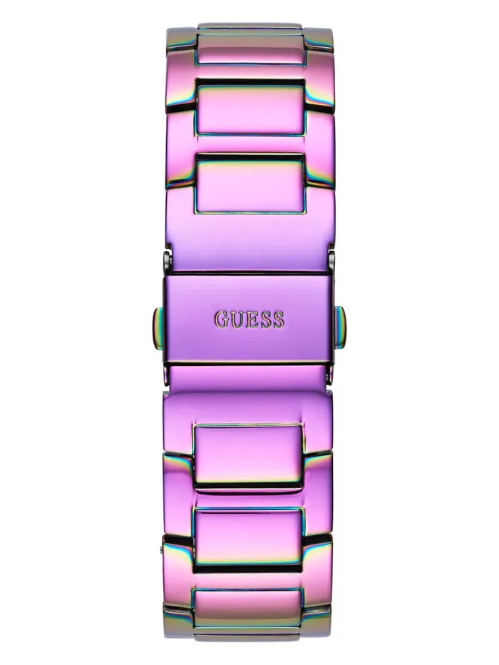 Watches GUESS Women Iridescent Rhinestone CutThrough Watch Wine Watches GUESS Women Iridescent Rhinestone CutThrough Watch Wine