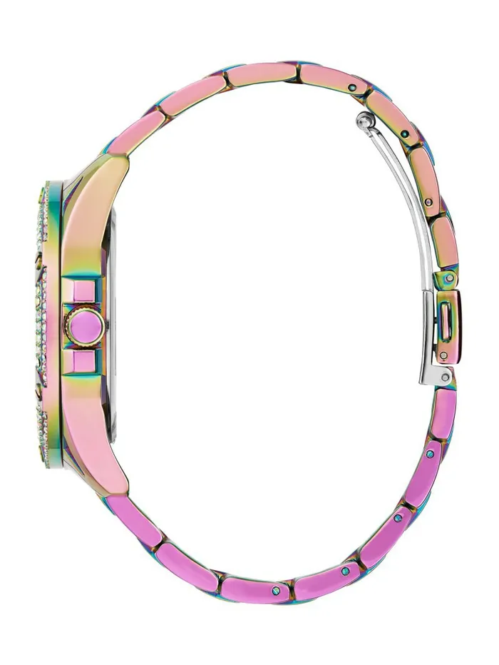 Watches GUESS Women Iridescent Rhinestone CutThrough Watch Wine Watches GUESS Women Iridescent Rhinestone CutThrough Watch Wine