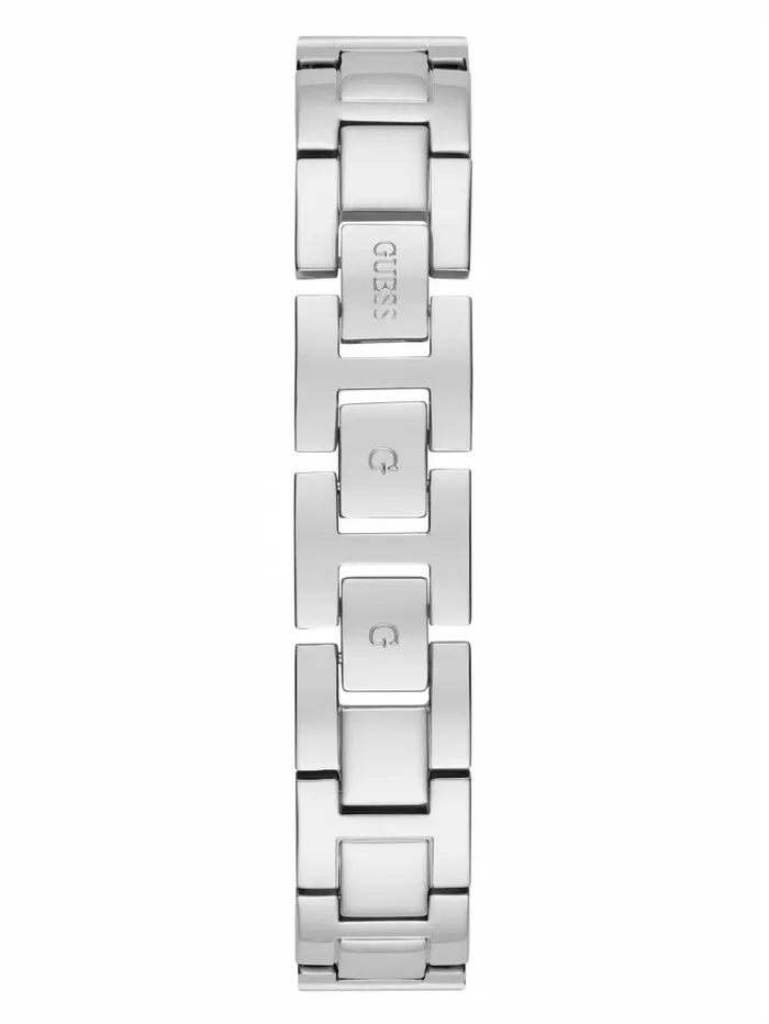 Watches GUESS Women SilverTone Crystal Curb Chain Analog Watch Silver Watches GUESS Women SilverTone Crystal Curb Chain Analog Watch Silver