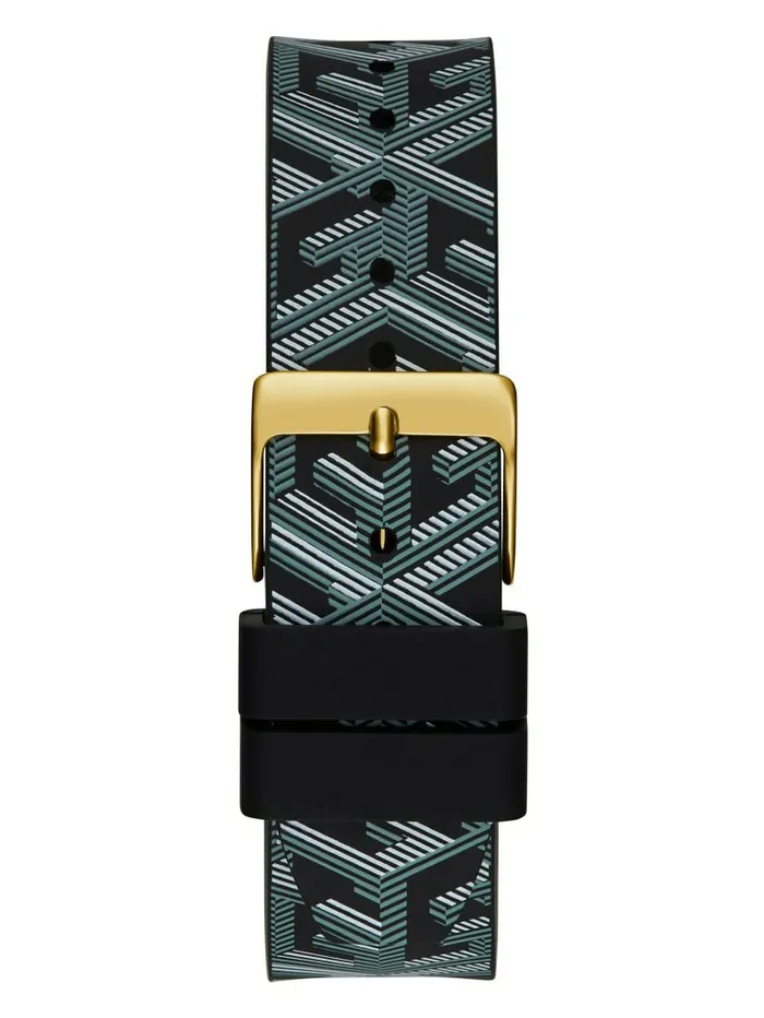 Watches Women Blue GoldTone Silicon Watch Black And Gold GUESS Watches Women Blue GoldTone Silicon Watch Black And Gold GUESS
