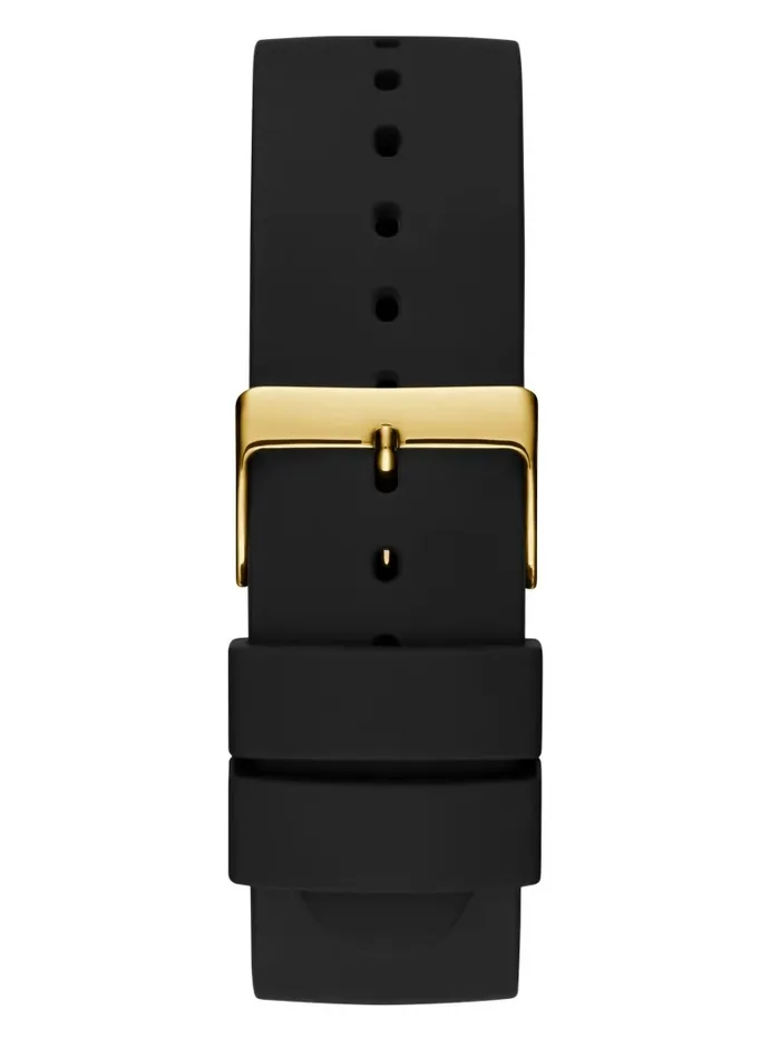 Watches WomenMen GUESS Black and GoldTone Analog Watch Black Watches WomenMen GUESS Black and GoldTone Analog Watch Black