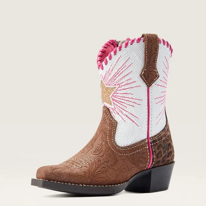 Western Boots and Shoes Kids Ariat Heritage Star Easy Fit Western Boot Brown Floral Emboss Western Boots and Shoes Kids Ariat Heritage Star Easy Fit Western Boot Brown Floral Emboss