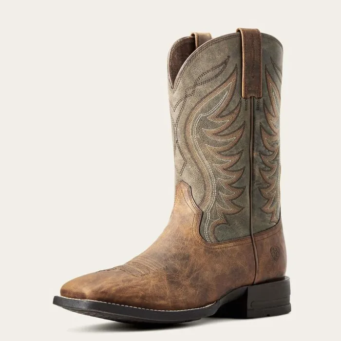 Western Boots Men Ariat Amos Cowboy Boot Sorrel Crunch